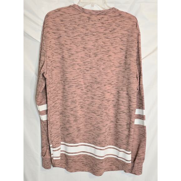 Carbon Sweatshirt Women's XL Pink & White Crewneck Long Sleeve Oversized - Picture 3 of 6